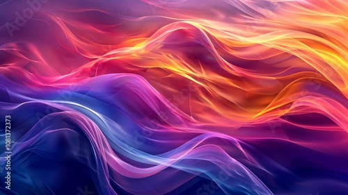 Wallpaper Mural Vibrant Colored Smoke Waves Flowing Across a Dark Background - Abstract Design Perfect for Modern Ads, Wallpapers, Graphic Projects Wallpaper High-resolution Torontodigital.ca