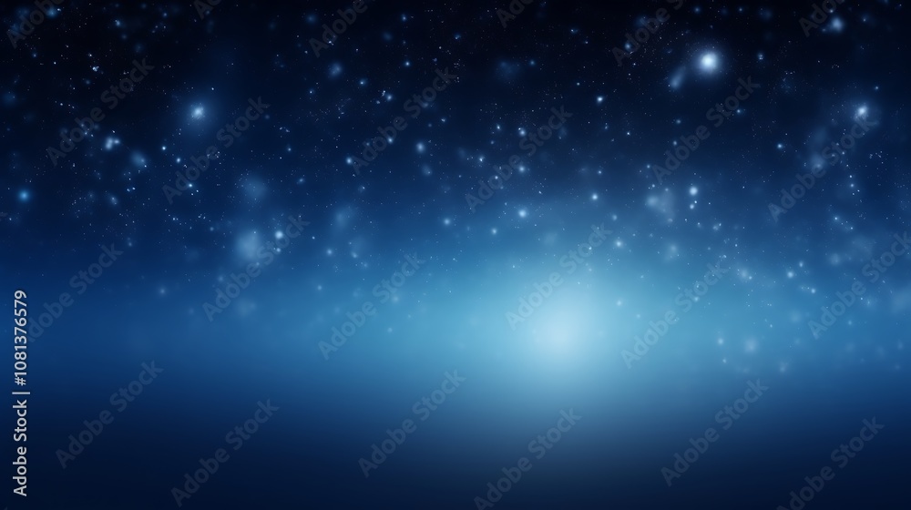 Abstract Blue Background with White Glowing Particles Abstract Blue Background with White Glowing Particles
