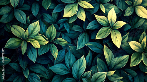 Lush green leaves background. (1)