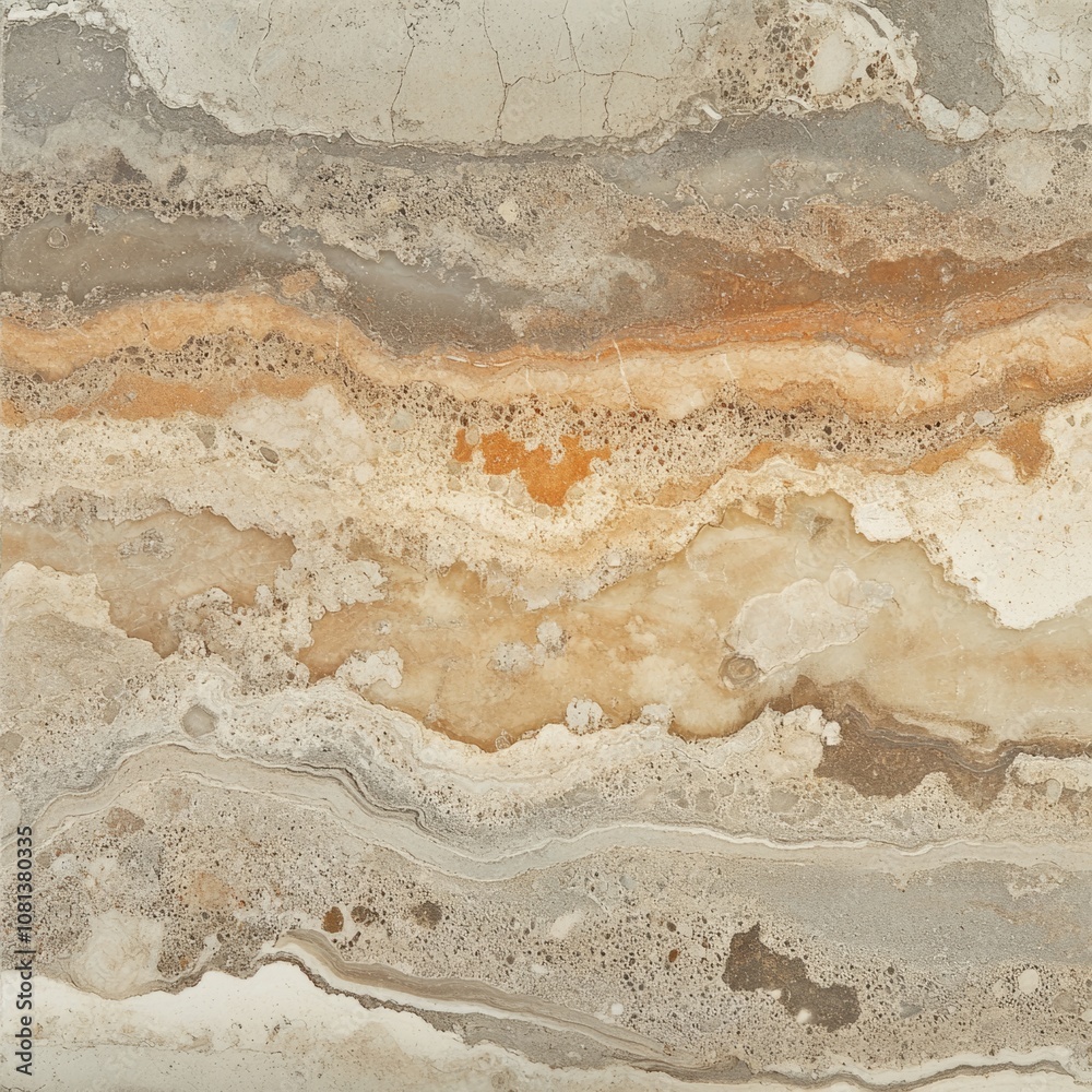 Fototapeta premium Natural stone texture with soft earth tones, blended patterns and imperfections, organic and calming