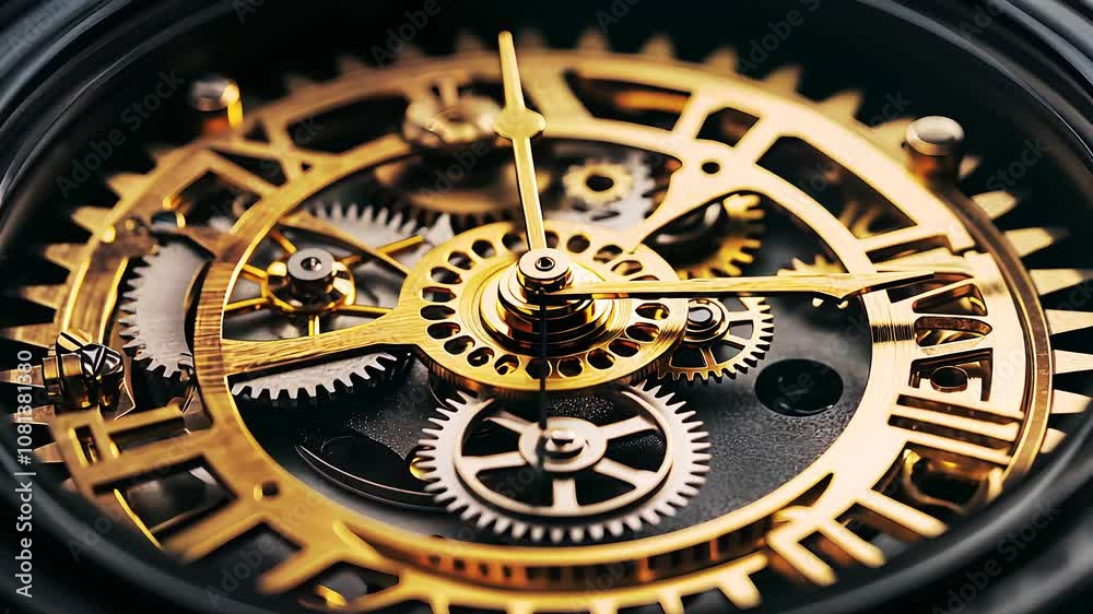 Intricate gears and springs dance in a mesmerizing ballet of precision