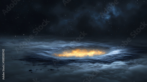 Reflection nebula a site of star formation in 3d cartoon rendering. Nebula. Illustration