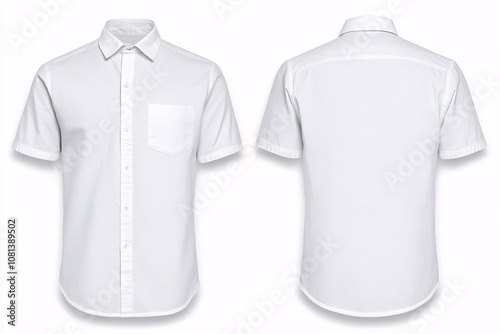 Plain White Short Sleeve Shirt