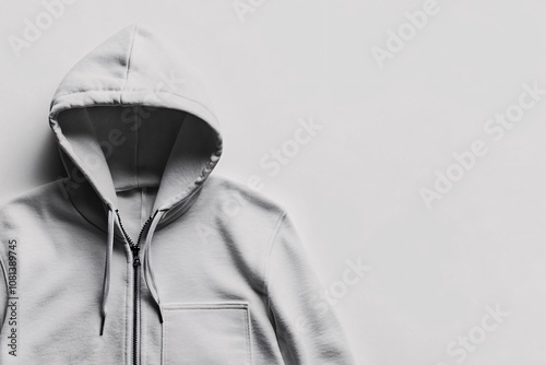 Clean Minimalist Zip-Up Hoodie