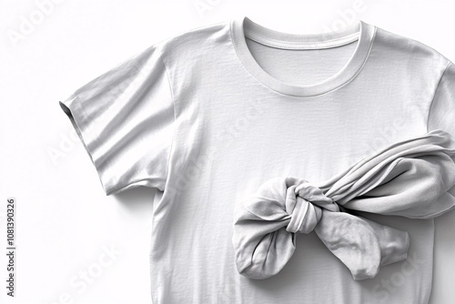 Clean White T-Shirt with a Stylish Knotted Detail