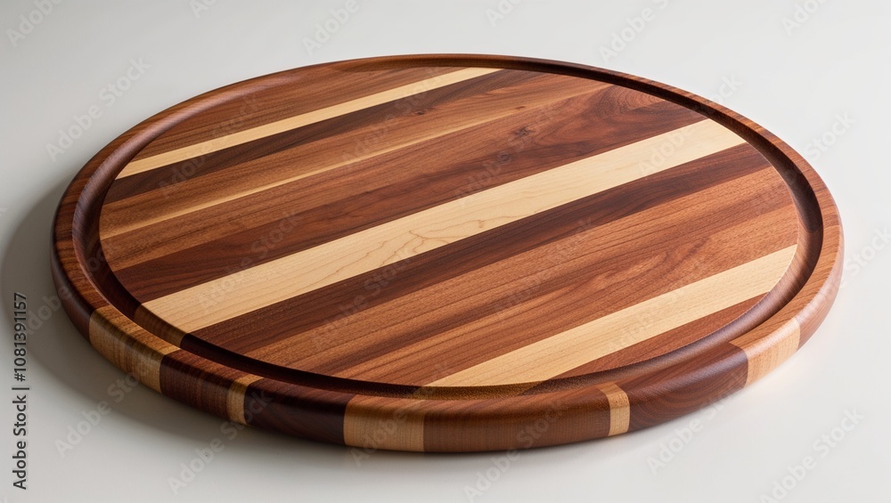 round wooden cutting board with a smooth, polished surface and a natural wood grain pattern round wooden cutting board with a smooth, polished surface and a natural wood grain pattern
