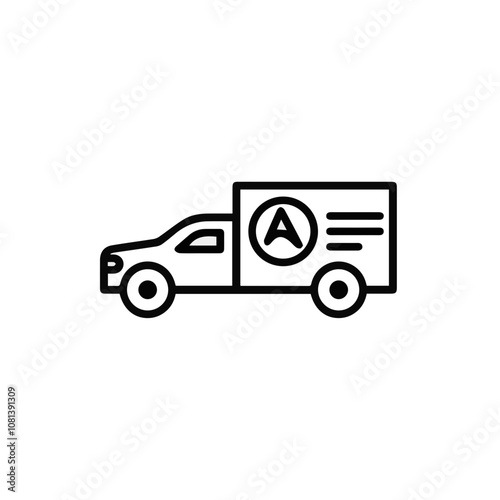 Truck icon symbol vector illustration 