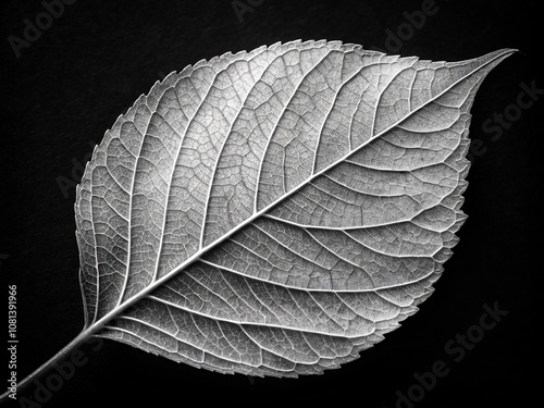 leaf on black. leaf, nature, green, plant, macro, tree, isolated, texture, leaves, foliage, abstract, pattern, vein, closeup, close-up, natural, white, summer, fresh, botany, flora, color, autumn, str photo