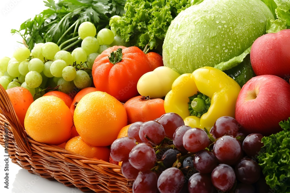 Healthy Vegetables and Fruits. Generative AI Healthy Vegetables and Fruits. Generative AI