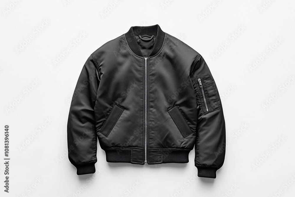 Stylish Black Bomber Jacket for Modern Men Stylish Black Bomber Jacket for Modern Men
