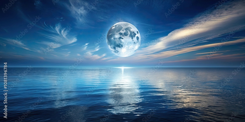 Serene full moon night over calm ocean waters, moon, night, peaceful, tranquil, ocean, water, reflection, serene, nature Serene full moon night over calm ocean waters, moon, night, peaceful, tranquil, ocean, water, reflection, serene, nature