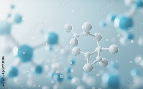 A demonstration of structural relationships and interactions between molecules in the microcosmic world