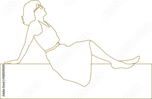 Vector sketch, silhouette illustration, design drawing of model person activity with shooting activities for design completeness