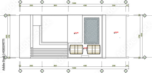 Vector sketch, illustration, silhouette, detailed design, architectural engineering, site plan, basement floor of a house