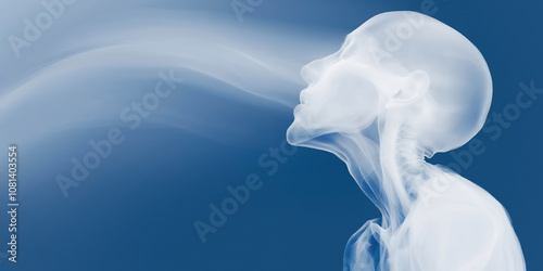 Human figure with a realistic X-ray effect, highlighting the bones and skeletal structure. Medical imaging, anatomy, healthcare, and educational materials on human biology.  AI generated