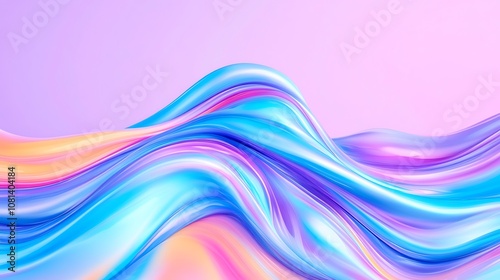 Abstract Swirling Fluid Art Purple Blue Pink