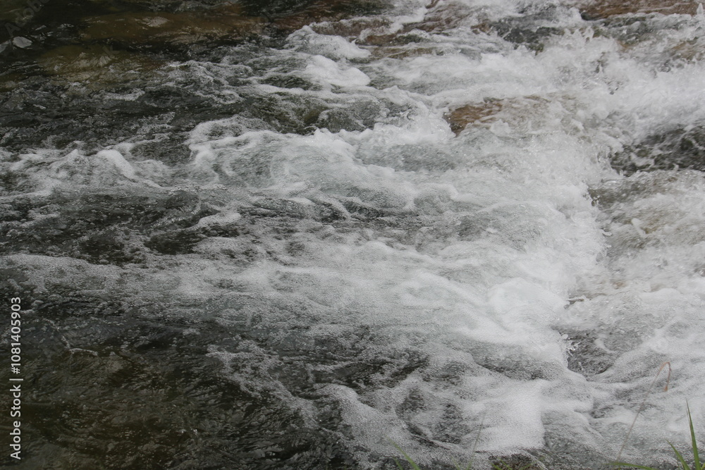 Image of strong waves in the clear water of Daecheongcheon Image of strong waves in the clear water of Daecheongcheon