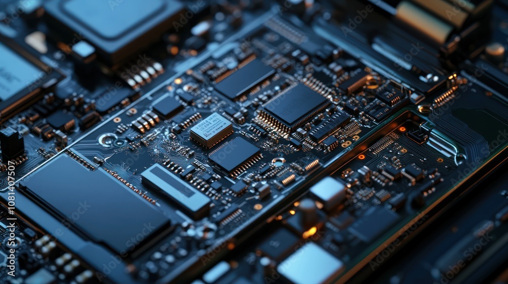 Closeup of a Circuit Board Closeup of a Circuit Board