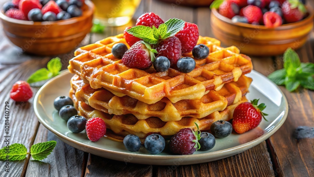 Norwegian Waffles, Delicious Dessert, Gourmet Food Photography, Close-up, Appetizing, Sweet Treat, Food Art, Scandinavian Cuisine, Norwegian Waffles, Delicious Dessert, Gourmet Food Photography, Close-up, Appetizing, Sweet Treat, Food Art, Scandinavian Cuisine,