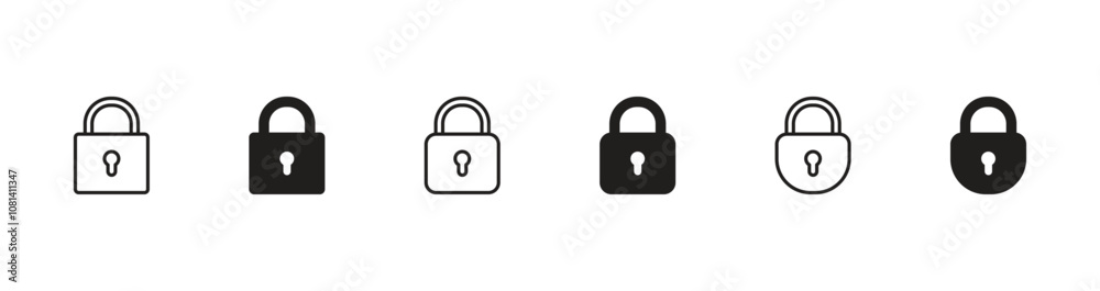 Lock icon set. Padlock icon vector Lock icon set. Padlock icon vector