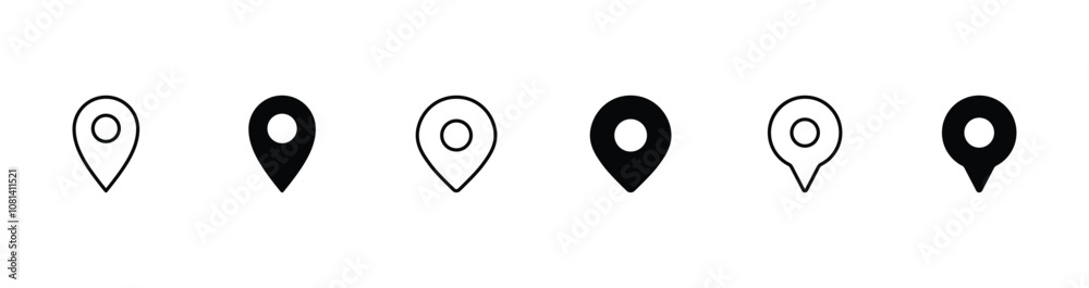 pin map icon. pin location icon vector pin map icon. pin location icon vector