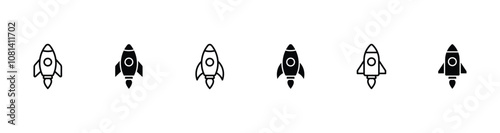 Rocket icon. Rocket launched icon vector.