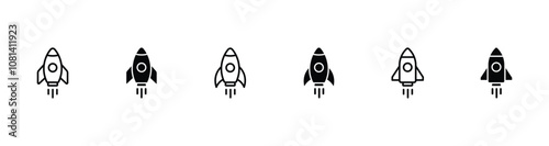 Rocket icon. Rocket launched icon vector.