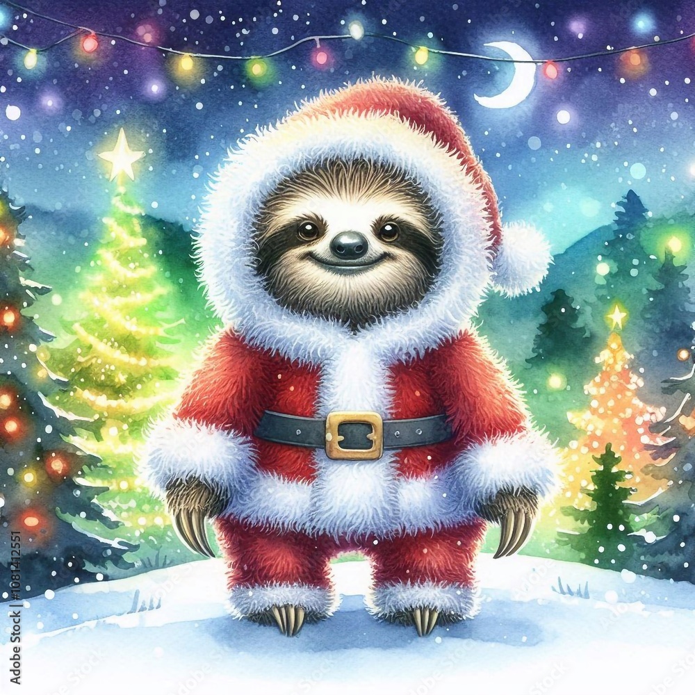 Faultier als Weihnachtsmann Faultier als Weihnachtsmann