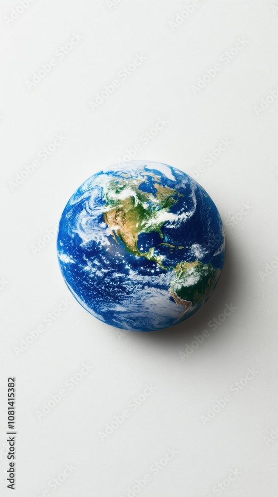 Earth globe on a white isolated background Earth globe on a white isolated background
