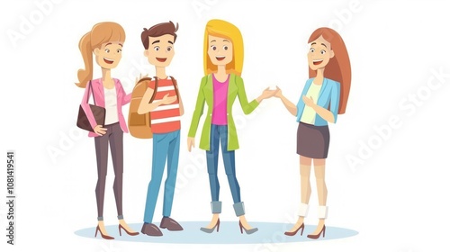 Young happy couples and brokers of new properties, or are professionals who offer advice to couples, help them restore their marriage, and shake hands