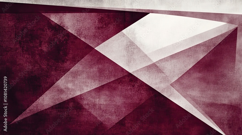 custom made wallpaper toronto digitalAbstract Geometric Design with Burgundy and White Layers