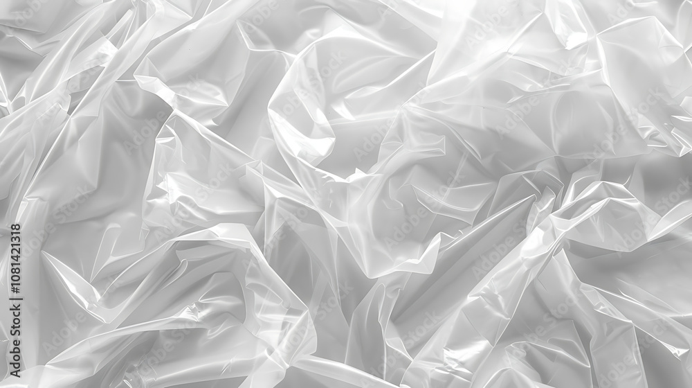 Abstract White Wrinkled Plastic Texture Abstract White Wrinkled Plastic Texture