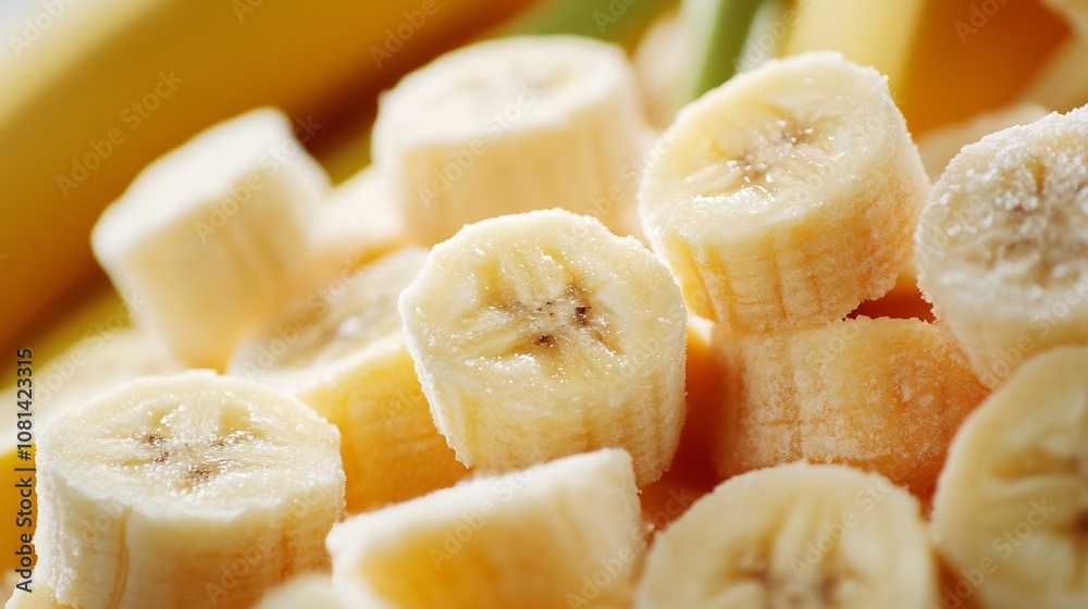 Soft Ripe Banana Slices Highlighting Creamy Texture and Natural Sweetness Soft Ripe Banana Slices Highlighting Creamy Texture and Natural Sweetness