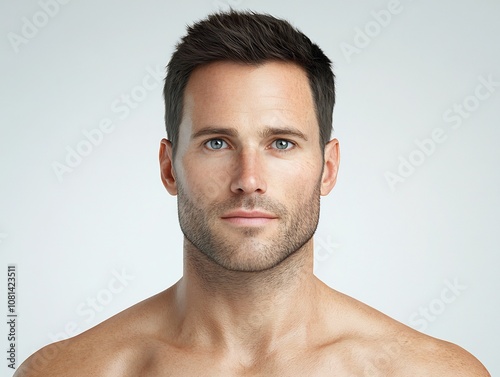 Detailed Portrait of a Man with Facial Rash and Joint Pain for Medical Study