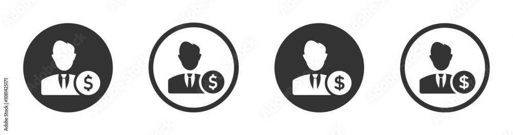 Business investor icon. Business Investor vector icon concept Business investor icon. Business Investor vector icon concept