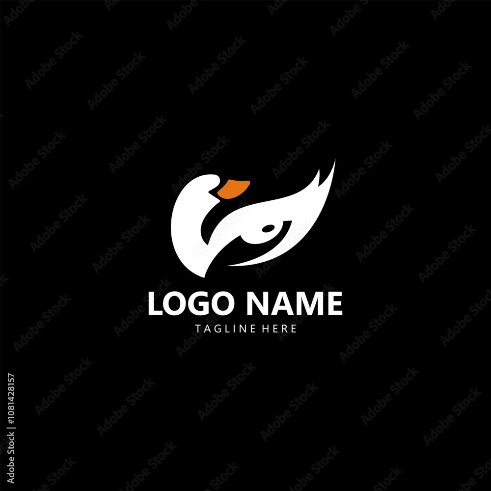 eye swan logo design vector eye swan logo design vector