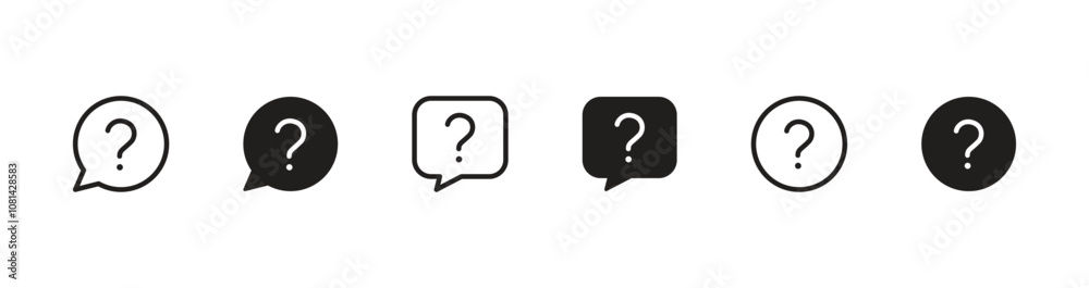Question icon vector for web, computer and mobile app Question icon vector for web, computer and mobile app