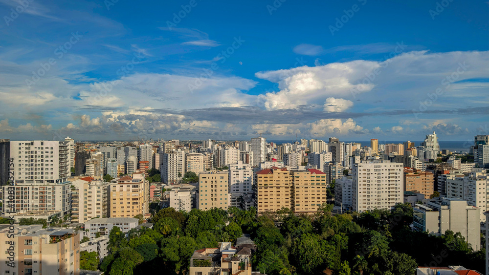 Fototapeta premium city skyline. Santo Domingo in the Dominican Republic 