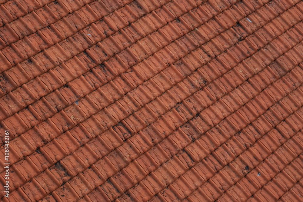 tile arrangement pattern on the roof of the house. tile pattern background. tile arrangement pattern on the roof of the house. tile pattern background.
