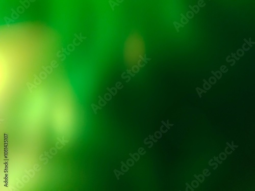 Background bokeh effect The journey of the emerald blue-green light line It was like a blue diamond falling from the tranquil atmosphere.
