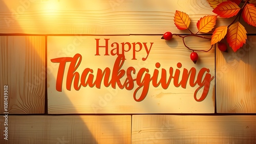 fall themed background with text saying happy thanksgiving