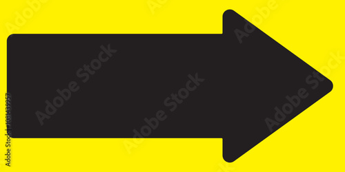 Long red arrow icon vector pointing right. Arrow shape element. Bold arrow icon. large size red long arrow.