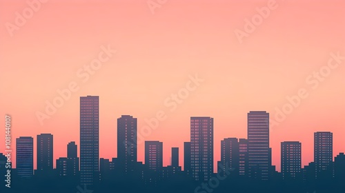 Cityscape Silhouette at Sunset
