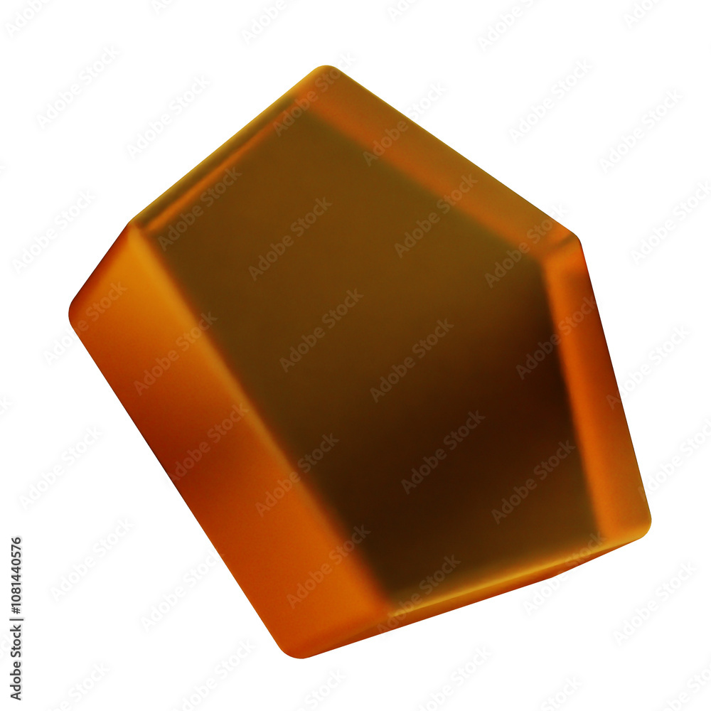 3d geometric glass soft yellow color