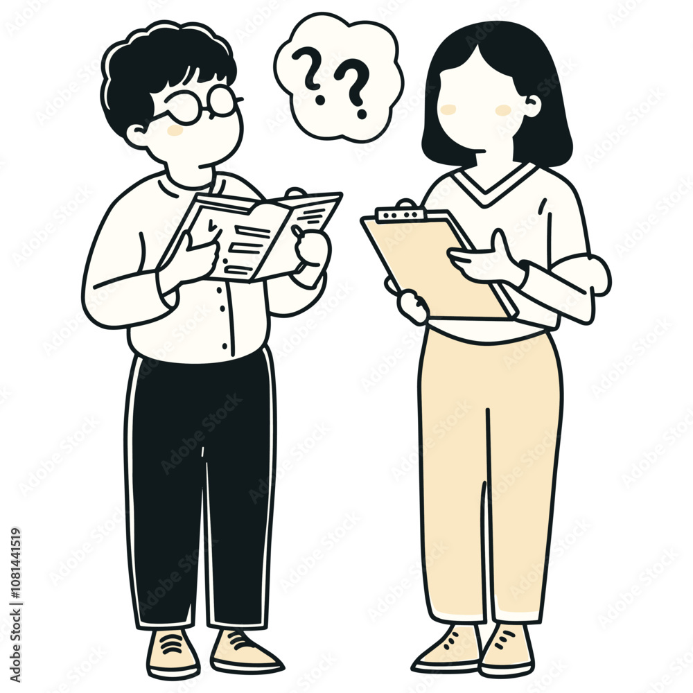 Couple Trying to Solve a Puzzle Together Couple Trying to Solve a Puzzle Together