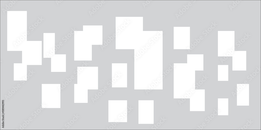 Obraz premium Abstract elegant background white and gray squares texture. Abstract white and grey geometric overlapping square pattern abstract futuristic background technology digital concept. 