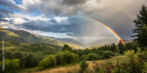 rainbow over the mountains