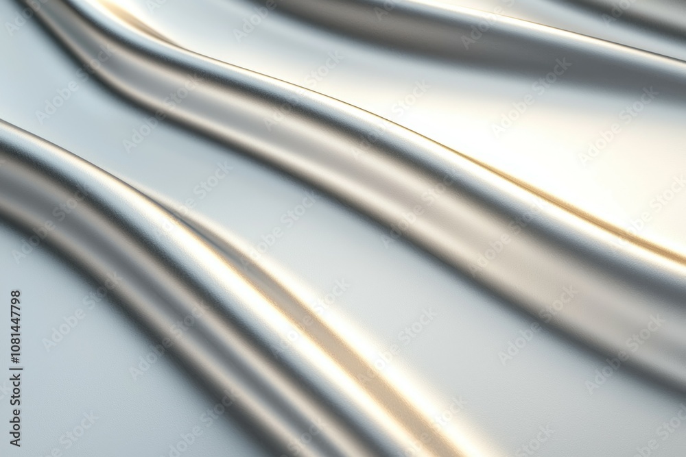 A silver fabric with a wave pattern A silver fabric with a wave pattern
