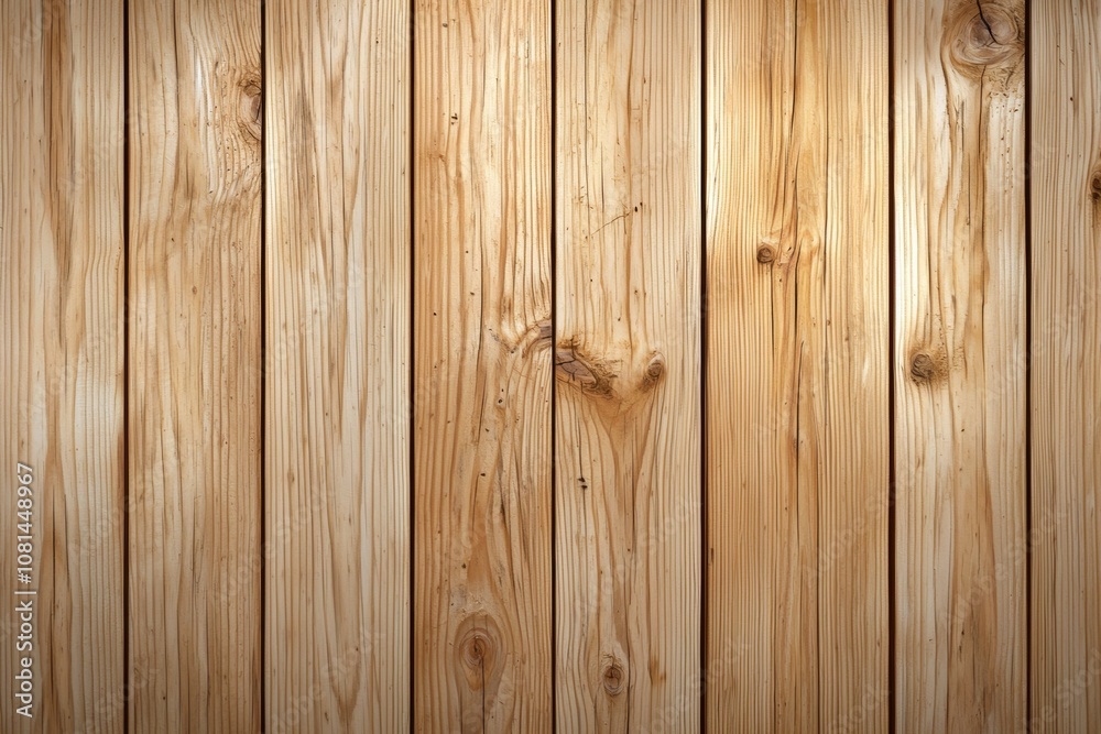 Naklejka premium A wooden wall with a grainy texture