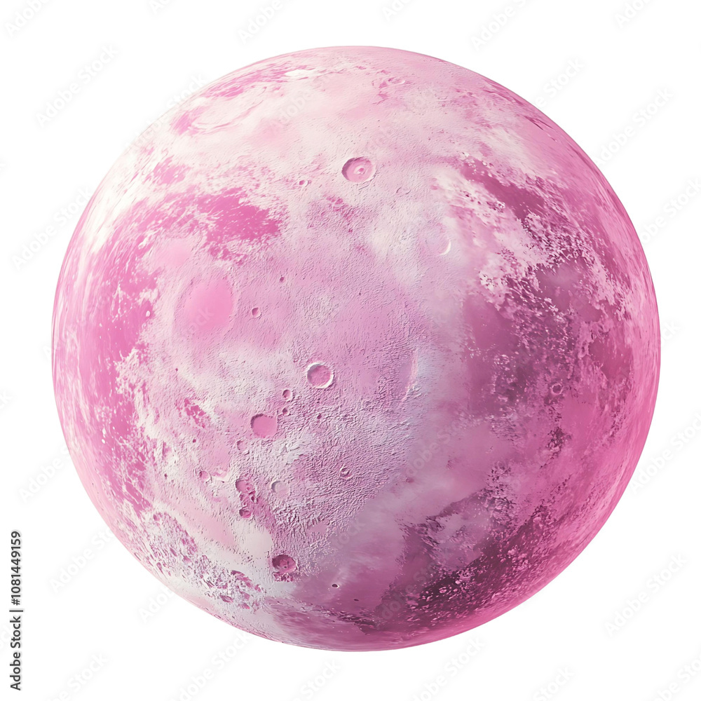 Transparent Background Pink Planet